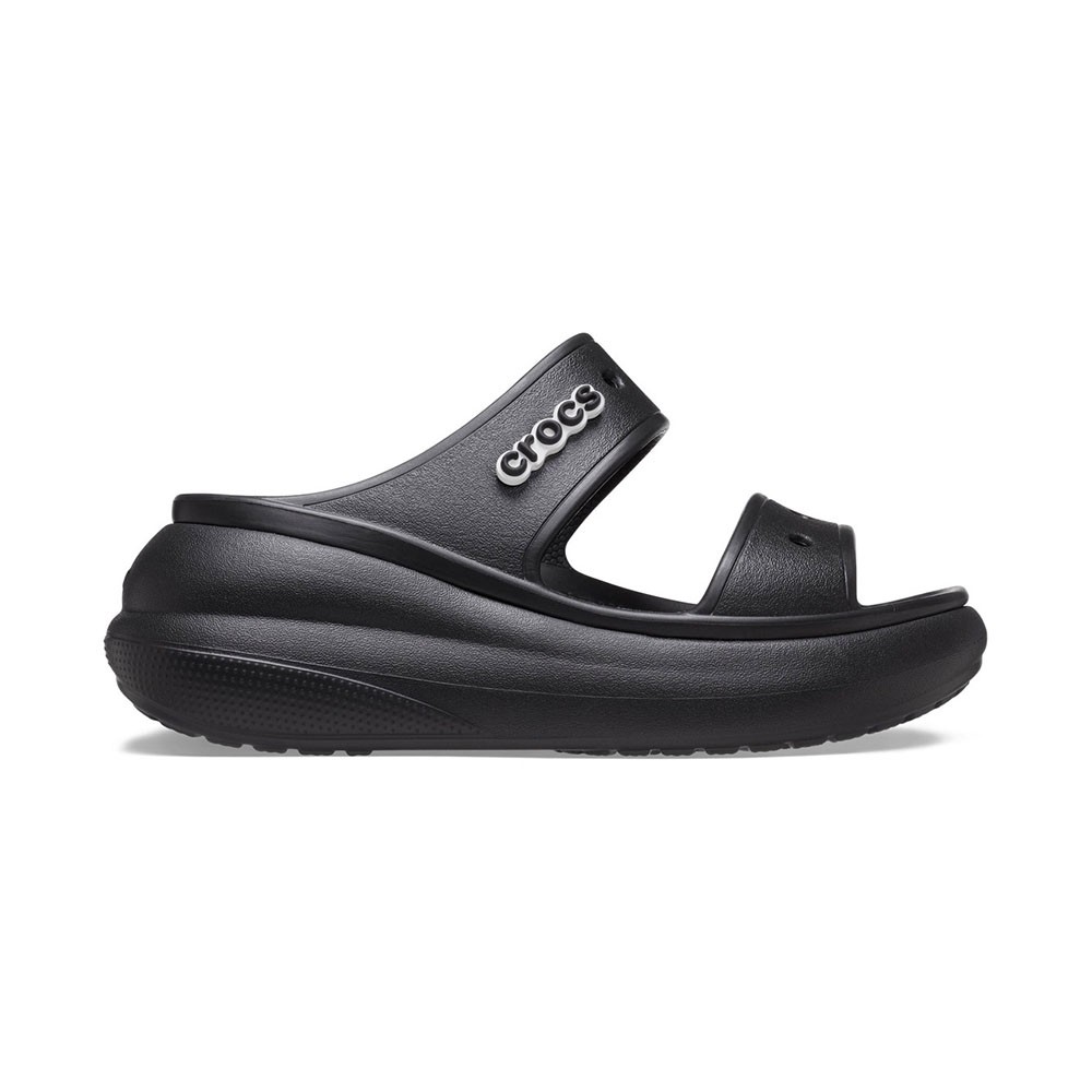 Image of Crocs Crush Doppia Fascia Zeppa Nero - Sandali Mare Donna US 4 / EUR 36/37