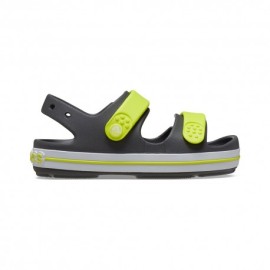 Crocs Doppia Fascia Grigio Giallo - Sandali Mare Bambino