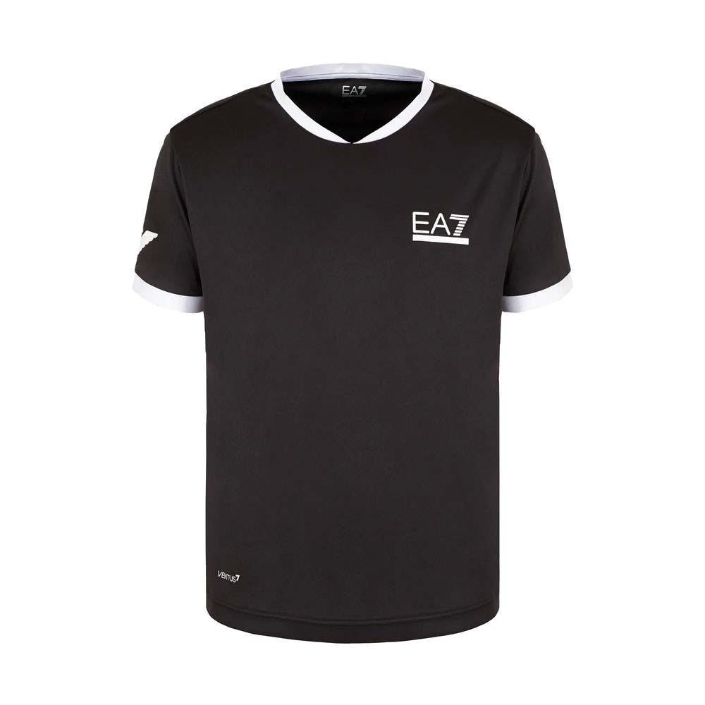 Ea7 T-Shirt Tennis Graphic Nero Uomo S