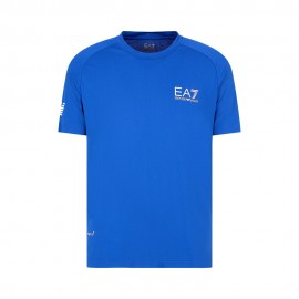 Ea7 T-Shirt Tennis Ventus 7 Azzurro Uomo