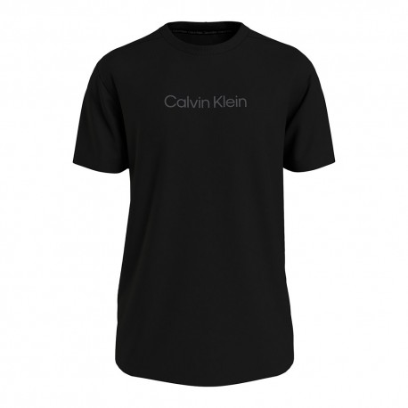 Calvin Klein T-Shirt Logo Centrale Nero Uomo S