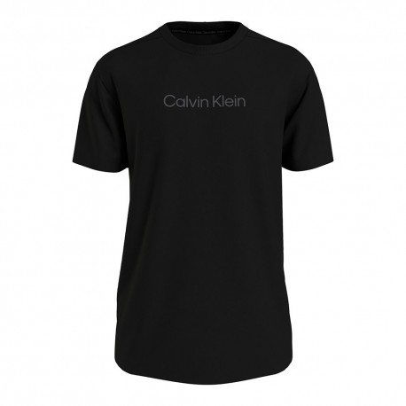 Calvin Klein T-Shirt Logo Centrale Nero Uomo