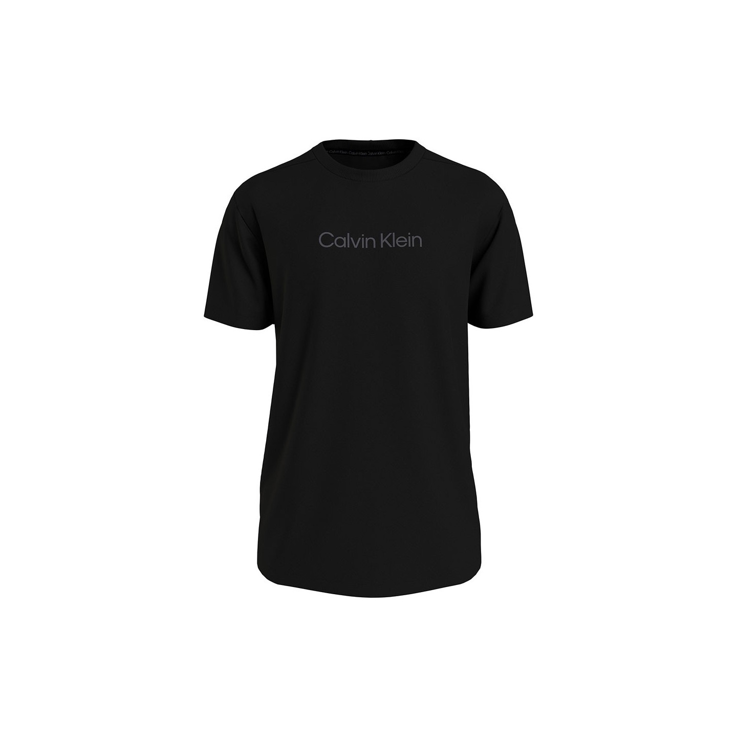 Calvin Klein Uomo Nero - T-Shirt Girocollo Con Logo - Tops - S - Immagine 2