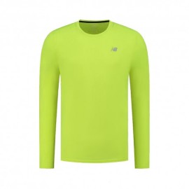 New Balance Maglia Running Manica Lunga Giallo Uomo