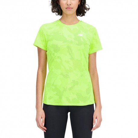 New Balance Maglia Running Q Seed Manica Lunga Giallo Donna