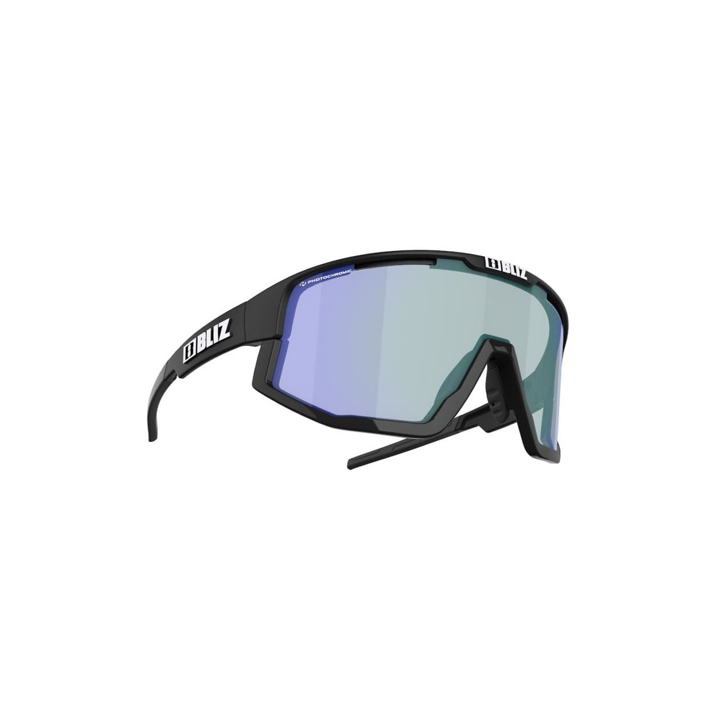 Bliz Unisex Nero/Blu Occhiali Sportivi, Fusion Nano Optics Photochromic (Bianco Lucido, Lucido, Opaco, Marrone Con Multi Fotocromatico), - Immagine 3