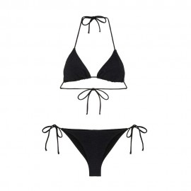 Effek Bikini Spugnetta Tinta Unita Nero Donna