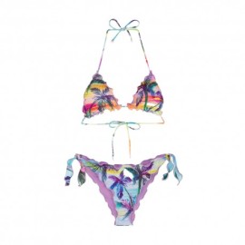Effek Bikini Triangolo Sbambolato Multicolore Donna