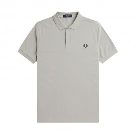 Fred Perry Polo Mezza Manica Tinta Unita Grigio Uomo