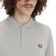 Fred Perry Polo Mezza Manica Tinta Unita Grigio Uomo