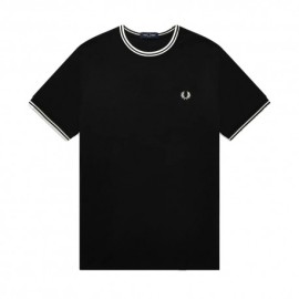 Fred Perry T-Shirt Con Bordino Nero Uomo