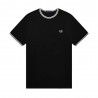Fred Perry T-Shirt Con Bordino Nero Uomo