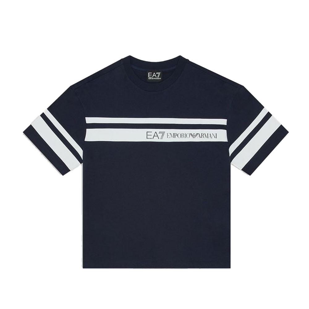 Ea7 Maglietta Palestra Bianco Blu Bambino 10 Anni