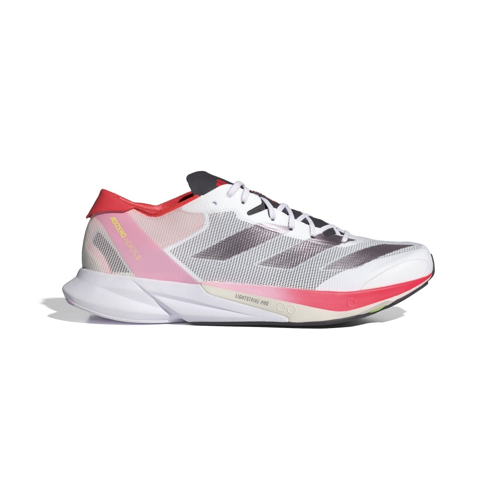ADIDAS Adizero Adios 8 Bianco Rosso - Scarpe Running Uomo EUR 42 2/3 / UK 8,5