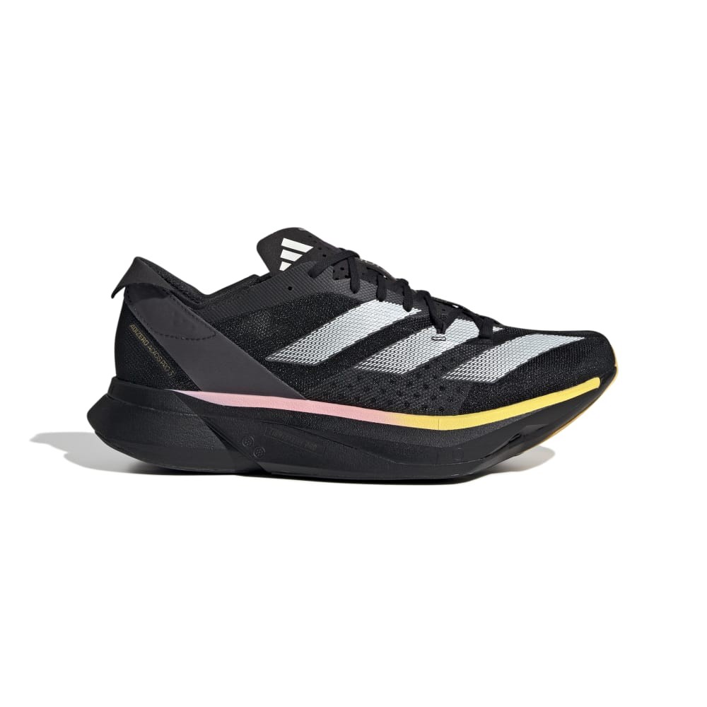 ADIDAS Adizero Adios Pro 3 Nero Bianco Giallo - Scarpe Running Uomo EUR 40 2/3 / UK 7