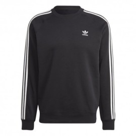 ADIDAS Originals Felpa Girocollo Tristripe Logo Nero Uomo