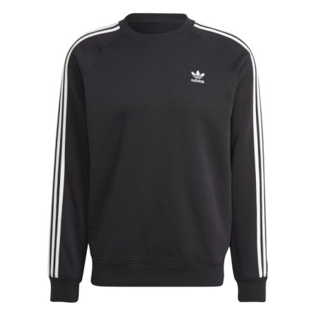 ADIDAS Originals Felpa Girocollo Tristripe Logo Nero Uomo