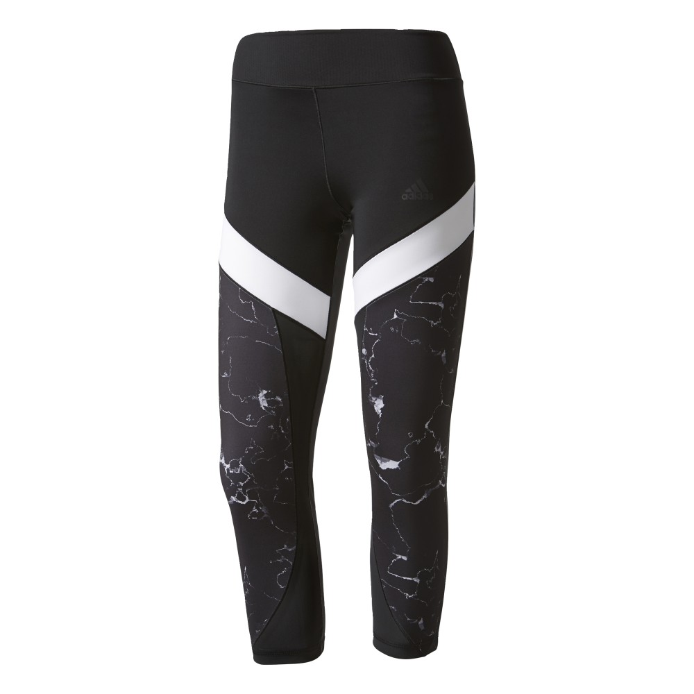 ADIDAS capri donna 3/4 print nero XS