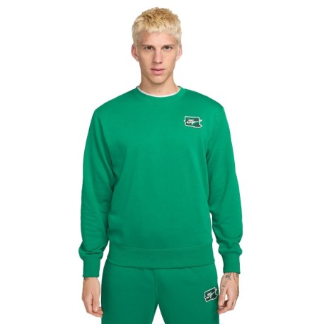 Nike Felpa Girocollo Logo Back Verde Uomo Acquista online su