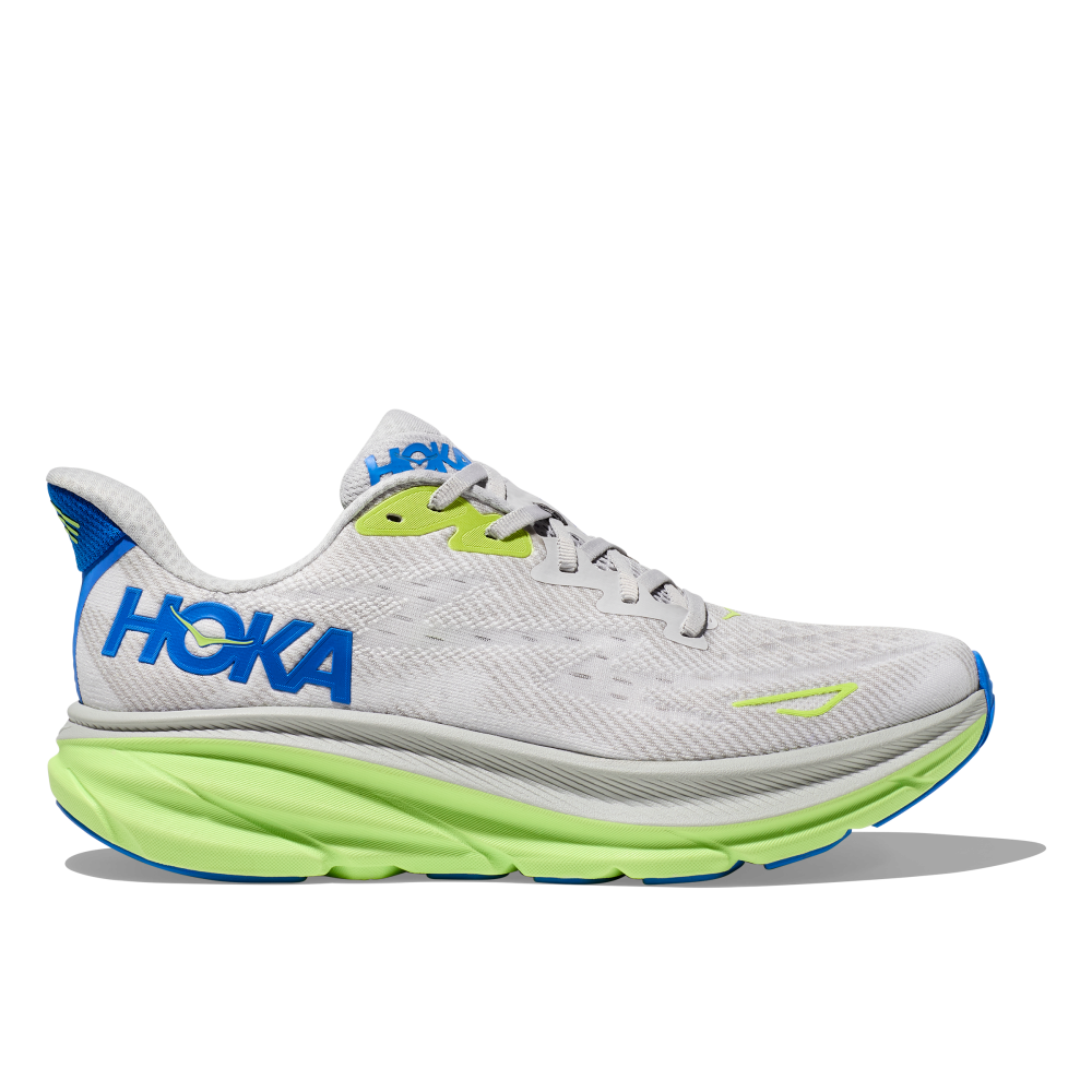 Hoka Clifton 9 Verde Grigio Blu - Scarpe Running Uomo EUR 41 1/3 / US 8