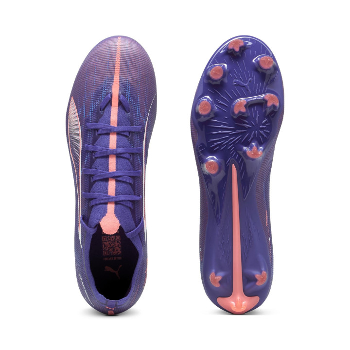 Puma Ultra 5 Match Fg Ag Blu Bianco - Scarpe Da Calcio Uomo