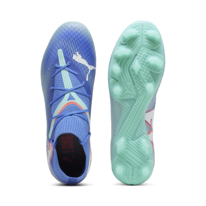 Puma Future 7 Pro Fg Ag Azzurro Bianco - Scarpe Da Calcio Uomo