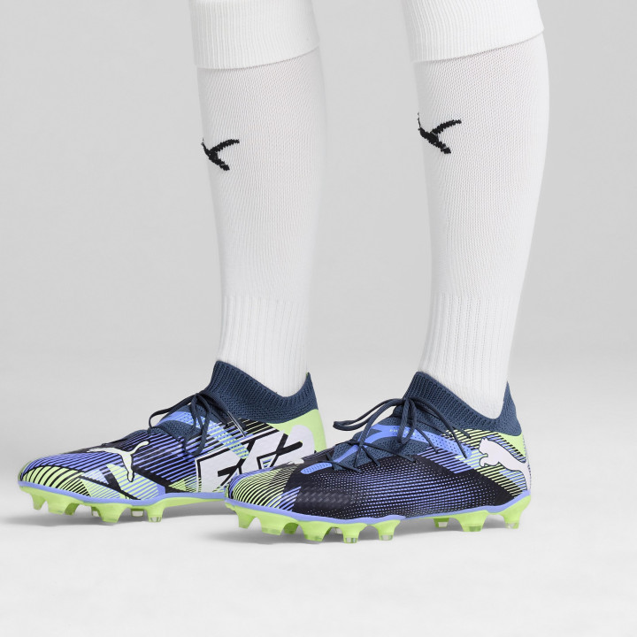 Puma Future 7 Pro Fg Ag Blu Bianco - Scarpe Da Calcio Uomo