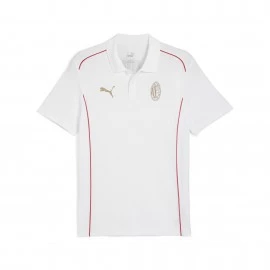 Puma Polo Calcio Ac Milan Casual Bianco Rosso Uomo