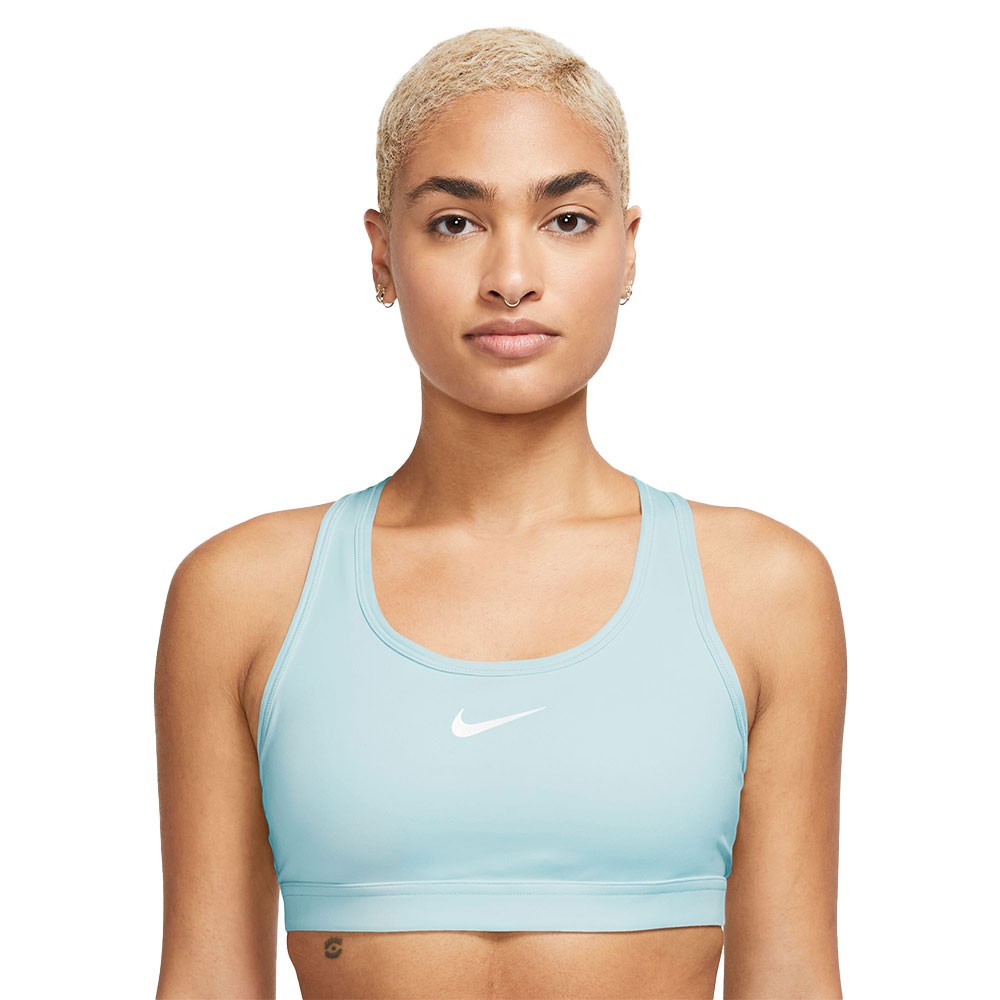 Nike Reggiseno Sportivo Medium Support Logo Azzurro Donna XS