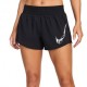 Nike Pantaloncini Running One Swoosh Nero Bianco Donna