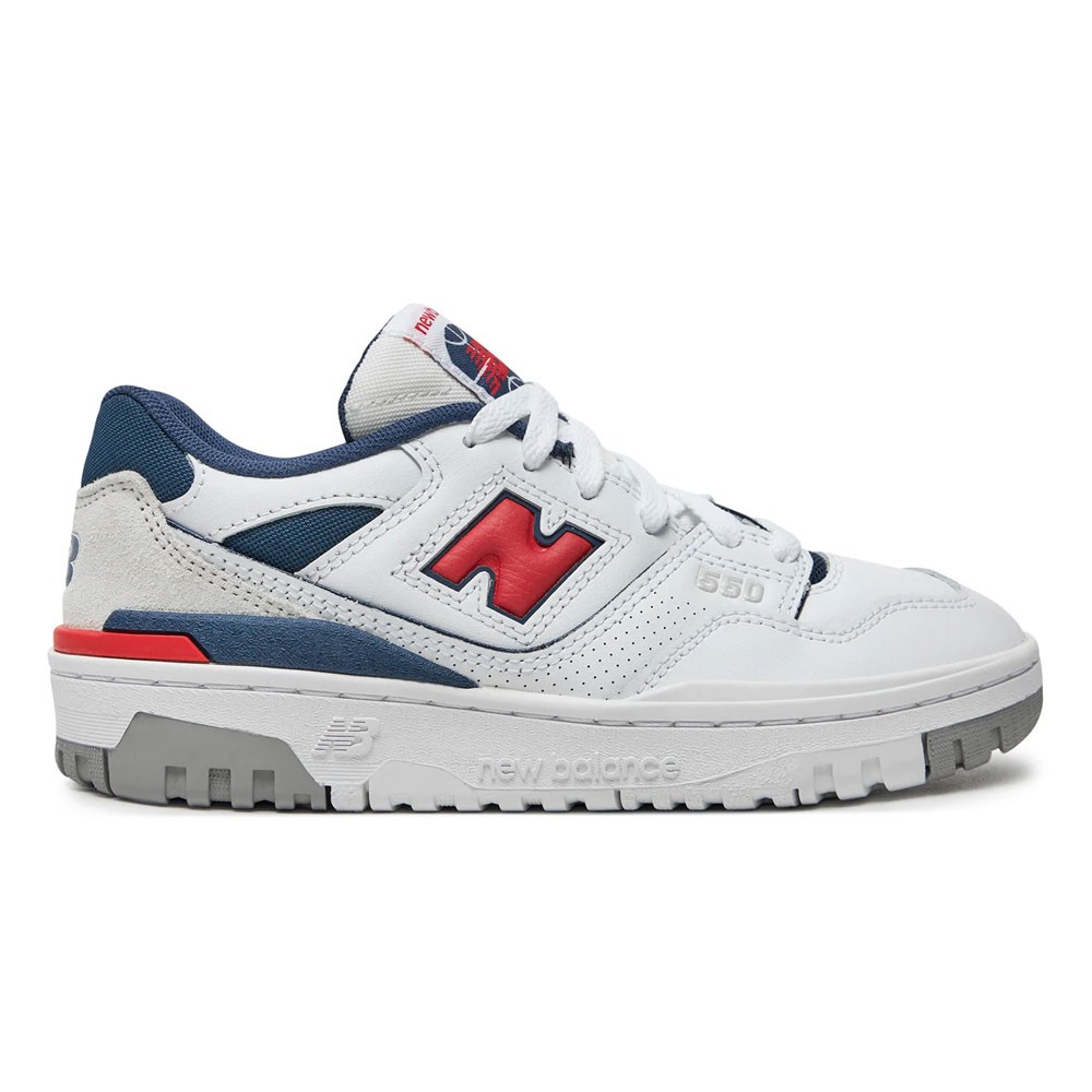 New Balance 550 Lea Gs Bianco Rosso Sneakers Bambino Acquista online su Sportland