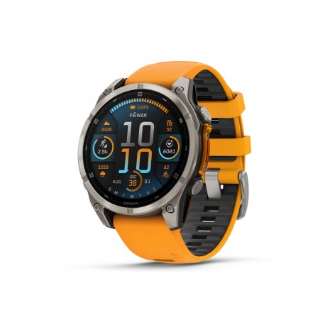 Garmin Fenix 8 Amoled 47Mm Saph Graphite Spark Arancio