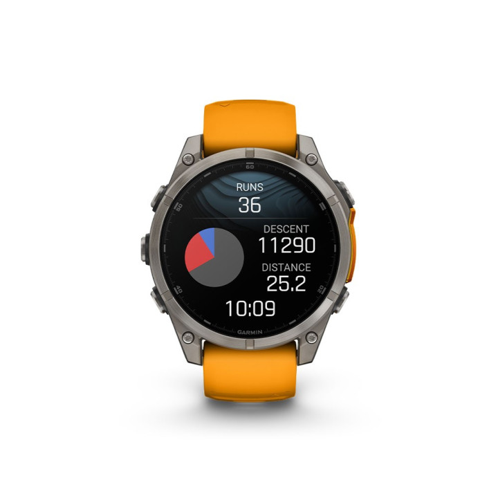 Garmin Fenix 8 Amoled 47Mm Saph Graphite Spark Arancio