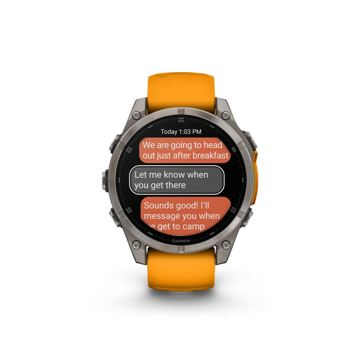 Garmin Fenix 8 Amoled 47Mm Saph Graphite Spark Arancio