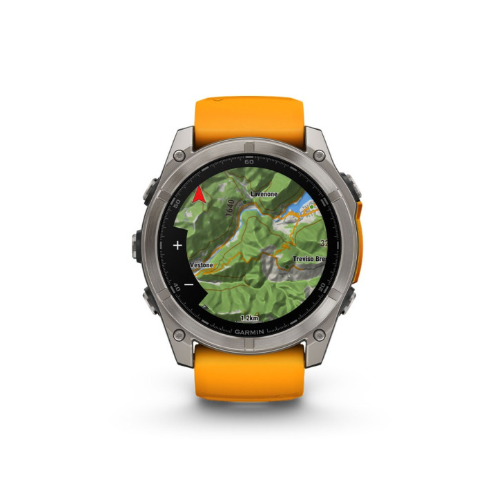 Garmin Fenix 8 Amoled 51Mm Saph Graphite Spark Arancio