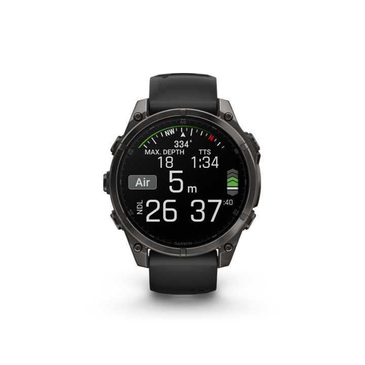 Garmin Fenix 8 Amoled 47Mm Saph Carbon Gray Dlc Ti Nero