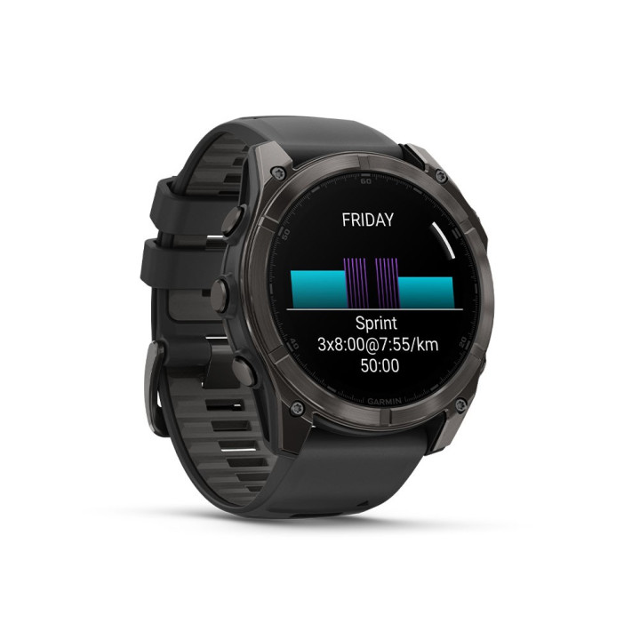 Garmin Fenix 8 Amoled 51Mm Saph Carbon Gray Dlc Ti Nero