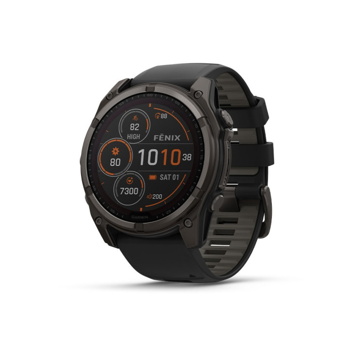 Garmin Fenix 8 Solar 51Mm Saph Carbon Gray Dlc Ti Nero
