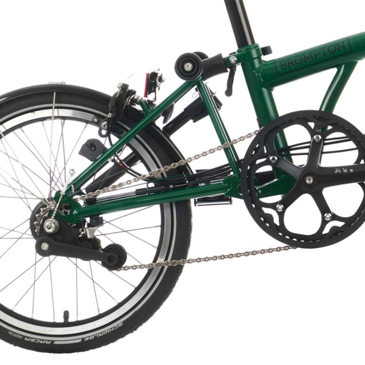 Brompton Folding C-Line Explore 6V Gloss Nero - Bicicletta Pieghevole Uomo