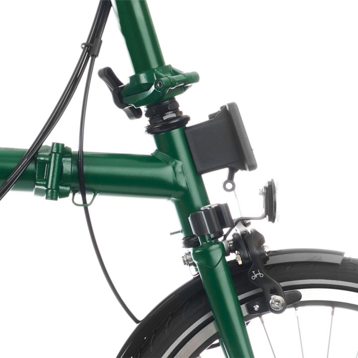 Brompton Folding C-Line Explore 6V Gloss Nero - Bicicletta Pieghevole Uomo