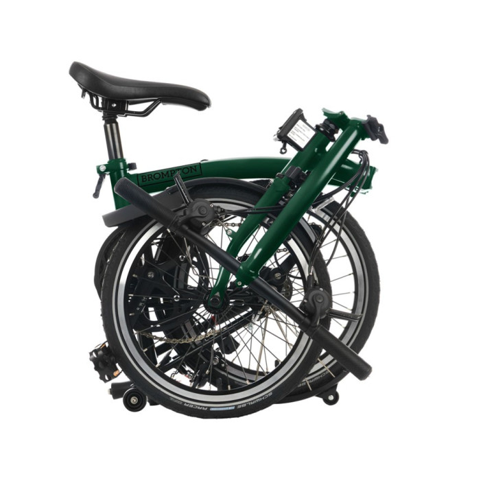 Brompton Folding C-Line Explore 6V Gloss Nero - Bicicletta Pieghevole Uomo