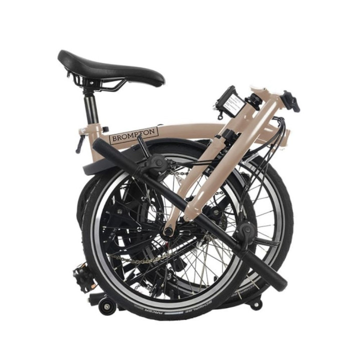 Brompton Folding C-Line Explore 6V Gloss Nero - Bicicletta Pieghevole Uomo