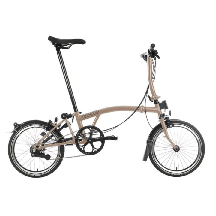 Brompton Folding C-Line Explore 6V Gloss Nero - Bicicletta Pieghevole Uomo