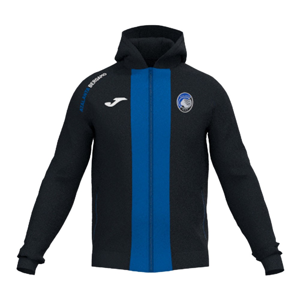 Joma Sport Felpa Calcio Atalanta Kangaroo Fz Nero Blu Uomo S