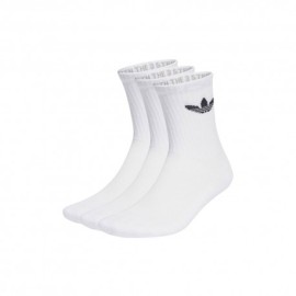 ADIDAS Originals Calze Tris Pack Logo Bianco Uomo