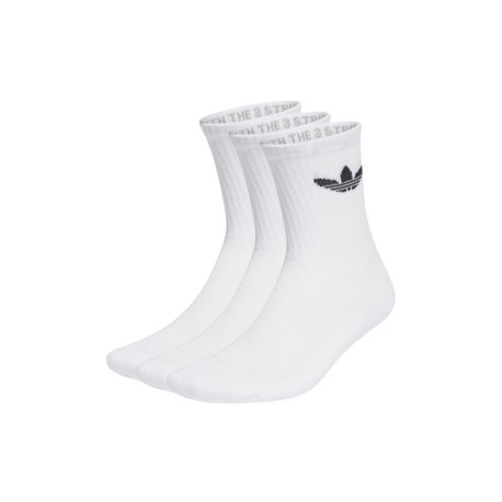 ADIDAS Originals Calze Tris Pack Logo Bianco Uomo