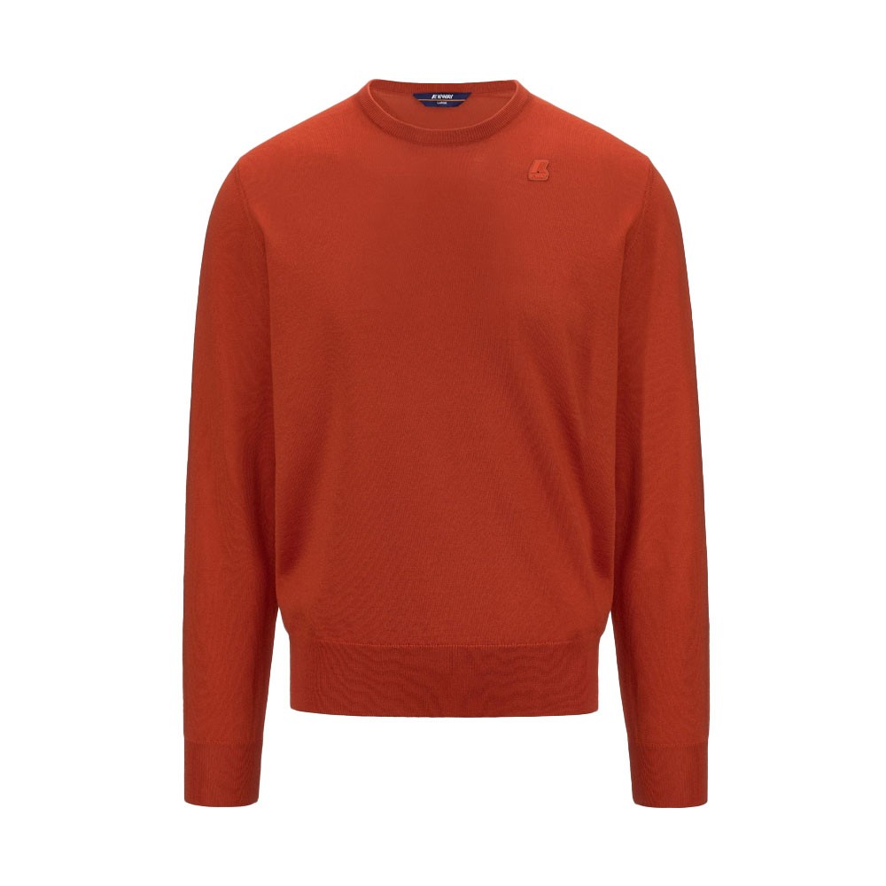 K-Way Maglioncino Giro Lana Merinos Arancione Uomo S