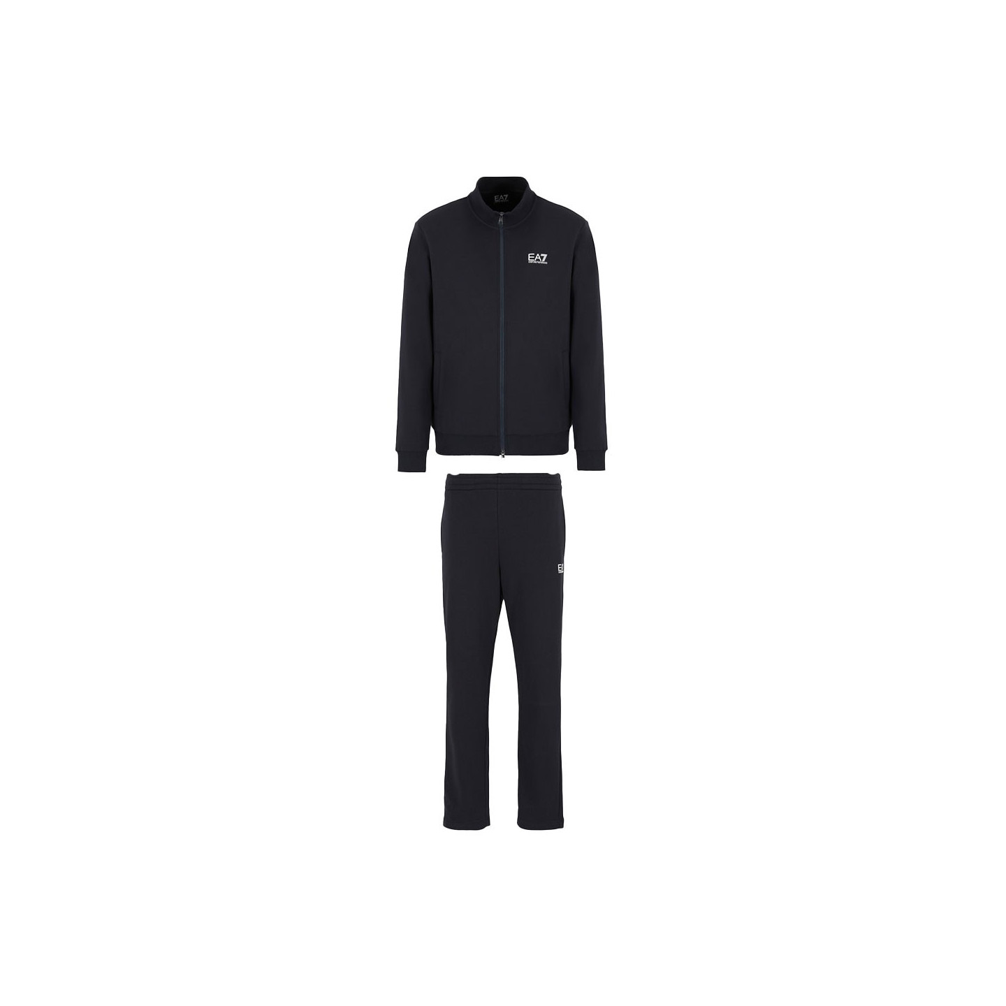 Ea7 Tuta Sportiva Con Cerniera Blu Uomo S