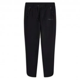 Freddy Pantaloni Slim Fit In Felpa Con Apertura Sul Fondo Nero Donna