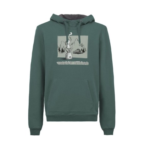 Generisch Felpa Con Cappuccio Uomo Verde - XL: Modello Eskimo Con Cappuccio Caldo, Tasca A Marsupio, Interno Felpato, 80% Cotone - 3